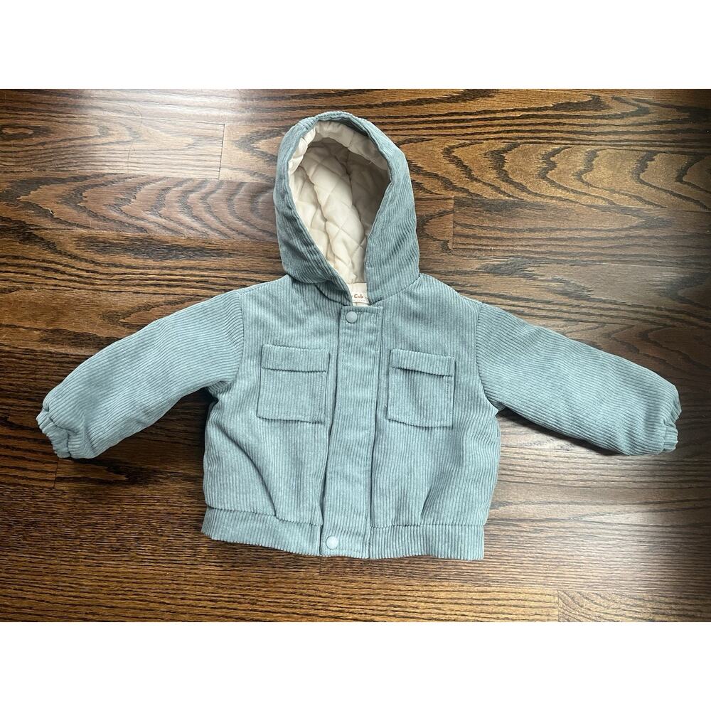 Cozy Cub baby boy jacket Sz. 12-18 months blue hooded NWOT